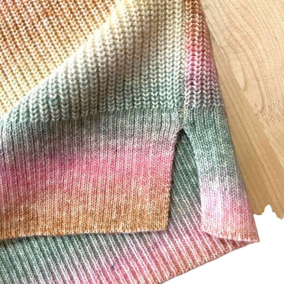 Market & Spruce Striped Button Detail Sweater Pink Blue Multicolor Size 3X NWT - Picture 6 of 10